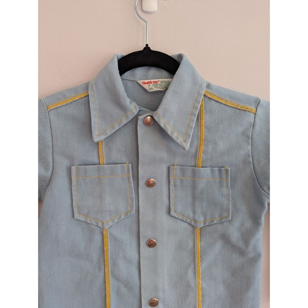Vintage Kids Health-tex Western Button Down Shirt size 7 - Picture 2 of 5